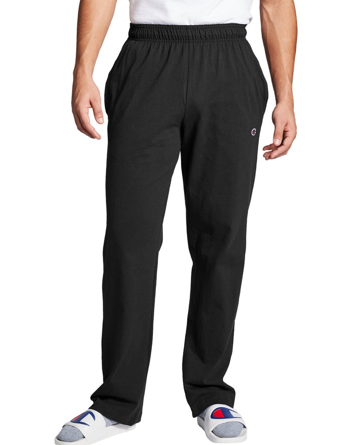 Pantalones Champion Hombre - Open Bottom Everyday Cotton ( Negras ) 0413862-FU